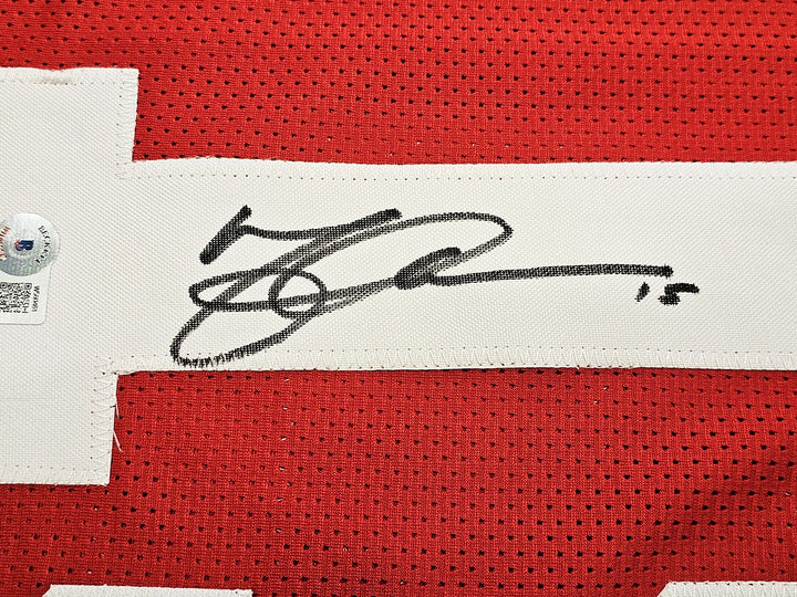 San Francisco 49ers Michael Crabtree Autographed Signed Red Jersey Beckett Wit