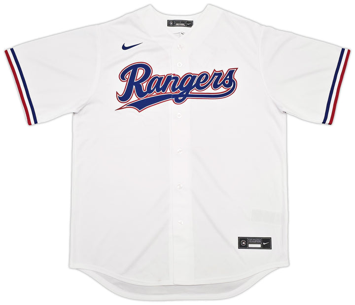 Texas Rangers Marcus Semien Signed White Nike Jersey Size L Beckett Wit