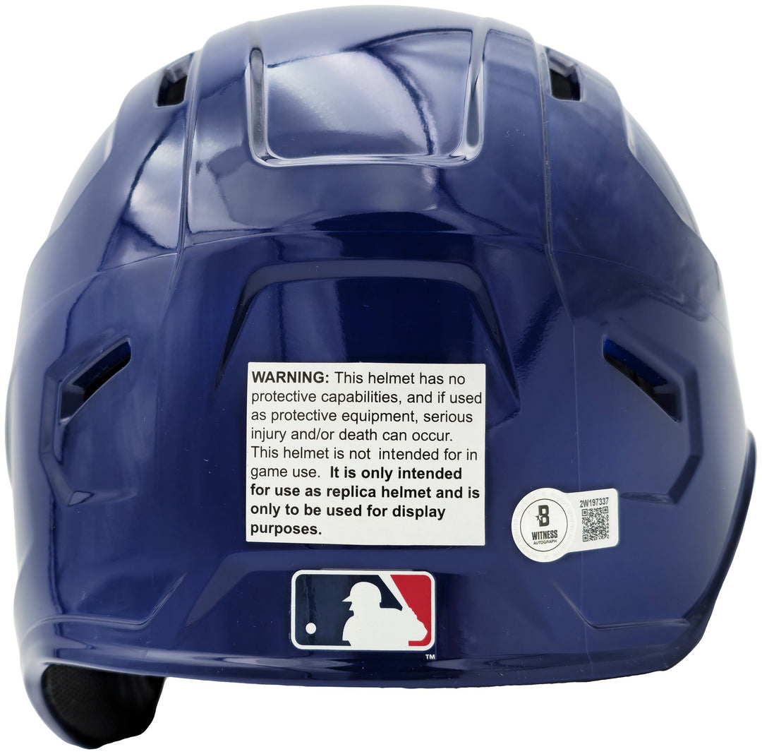 Sammy Sosa Auto Cubs Blue Full Size Mach Pro Replica Helmet "609 HR" Beckett Wit