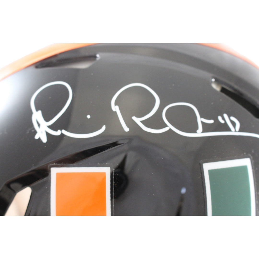Michael Irvin Autographed Miami Hurricanes Authentic Alt Helmet Beckett 56346