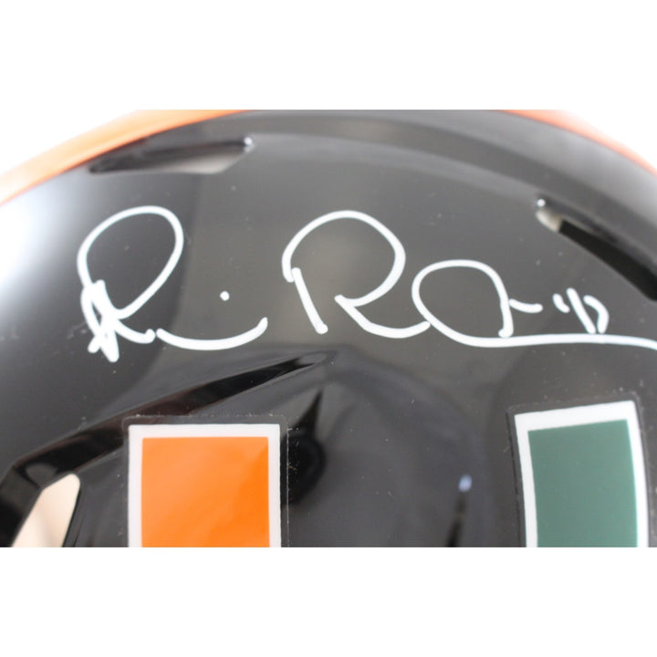 Michael Irvin Autographed Miami Hurricanes Authentic Alt Helmet Beckett 56346