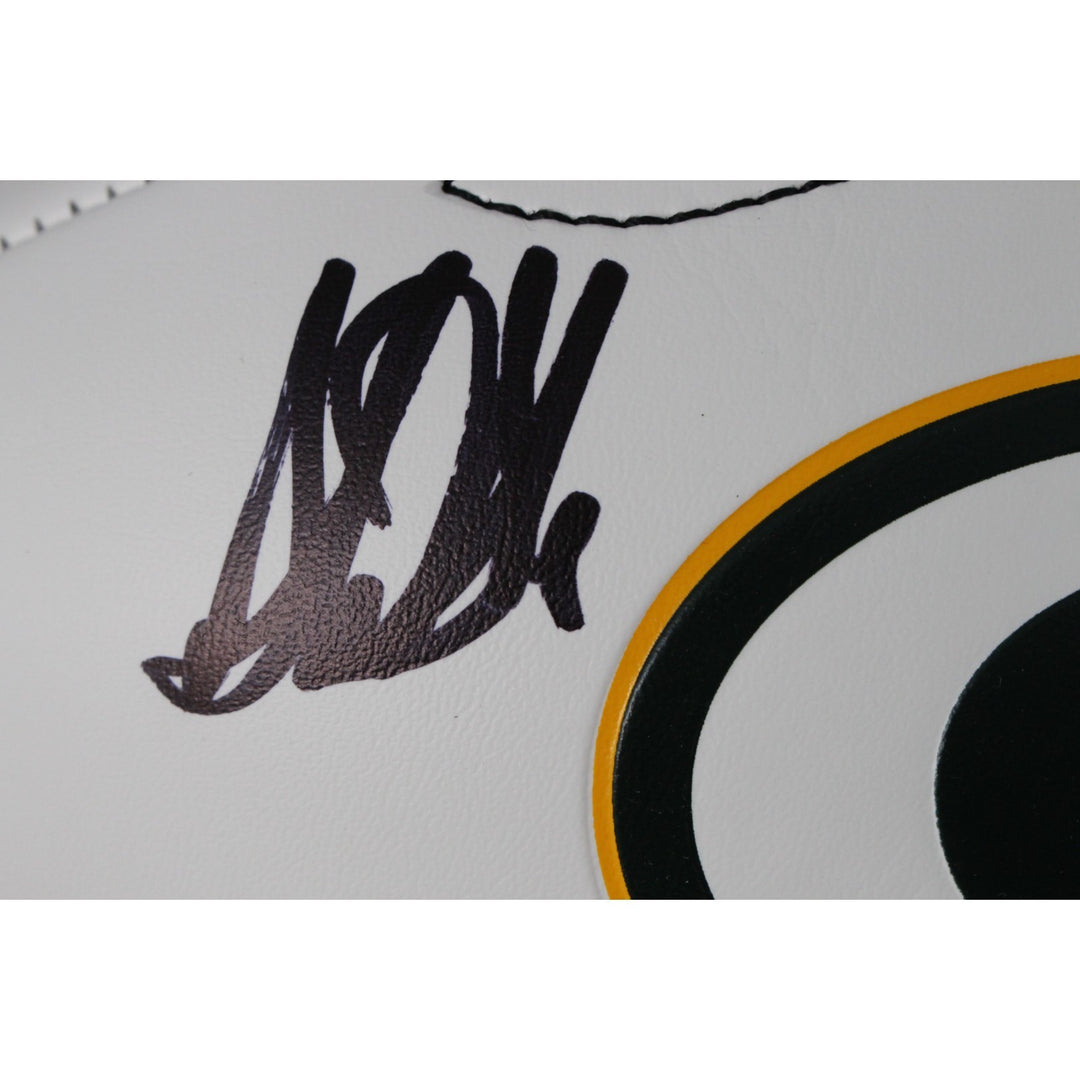 Sterling Sharpe Autographed Green Bay Packers Logo Football HOF Beckett W 53896