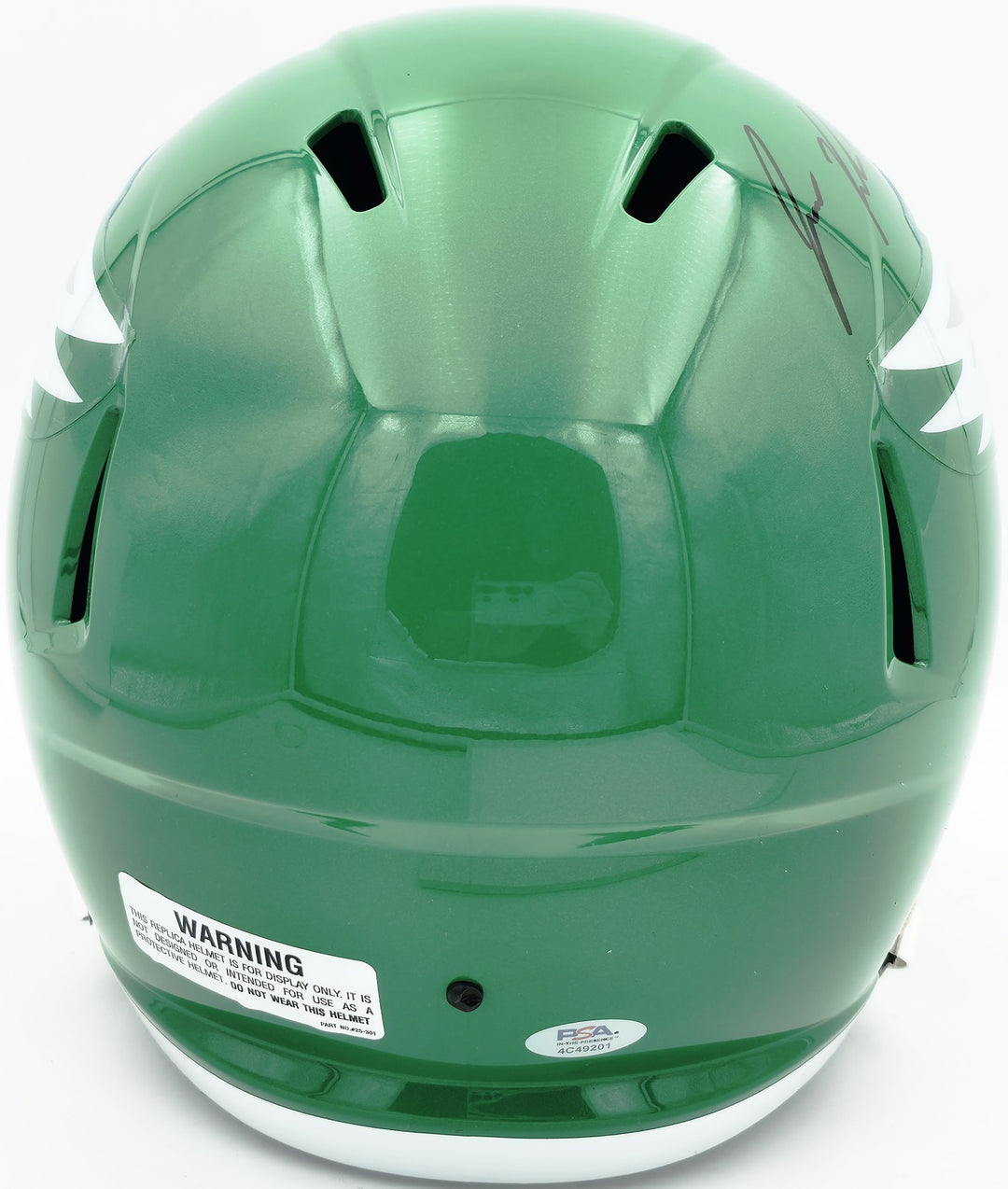 Jason Kelce Auto Eagles Kelly Green 2023 Alternate Full Sz Speed Rep Helmet