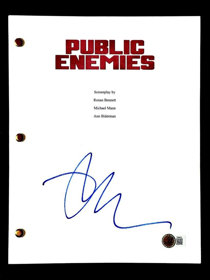 Michael Mann signed Public Enemies full movie script autograph (B) ~ Beckett BAS