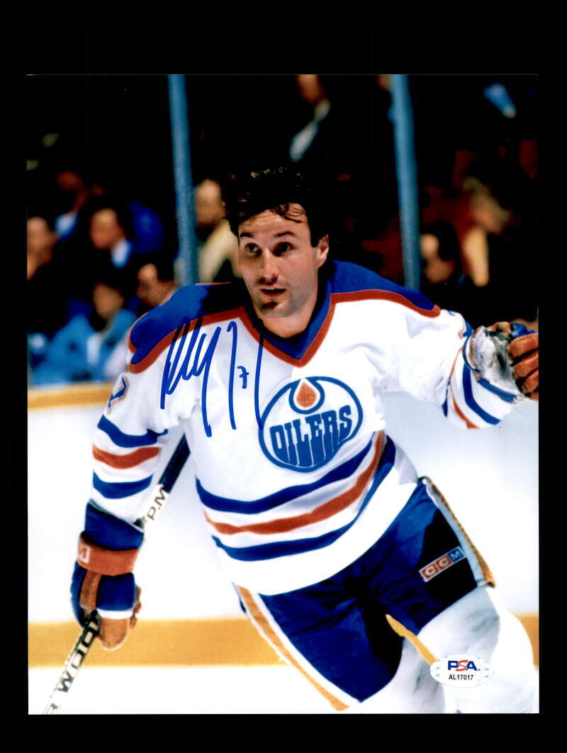 Paul Coffey PSA DNA Coa Signed  8x10 Photo Autograph