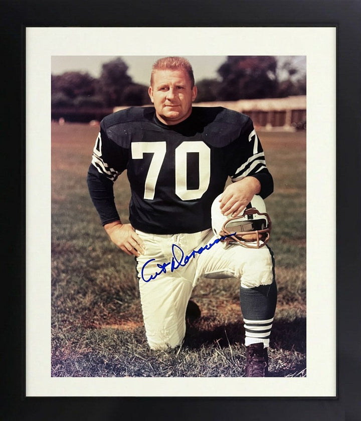 Art Donovan signed Baltimore Colts NFL 8x10 Photo Minor Dings Framed - COA (HOF)