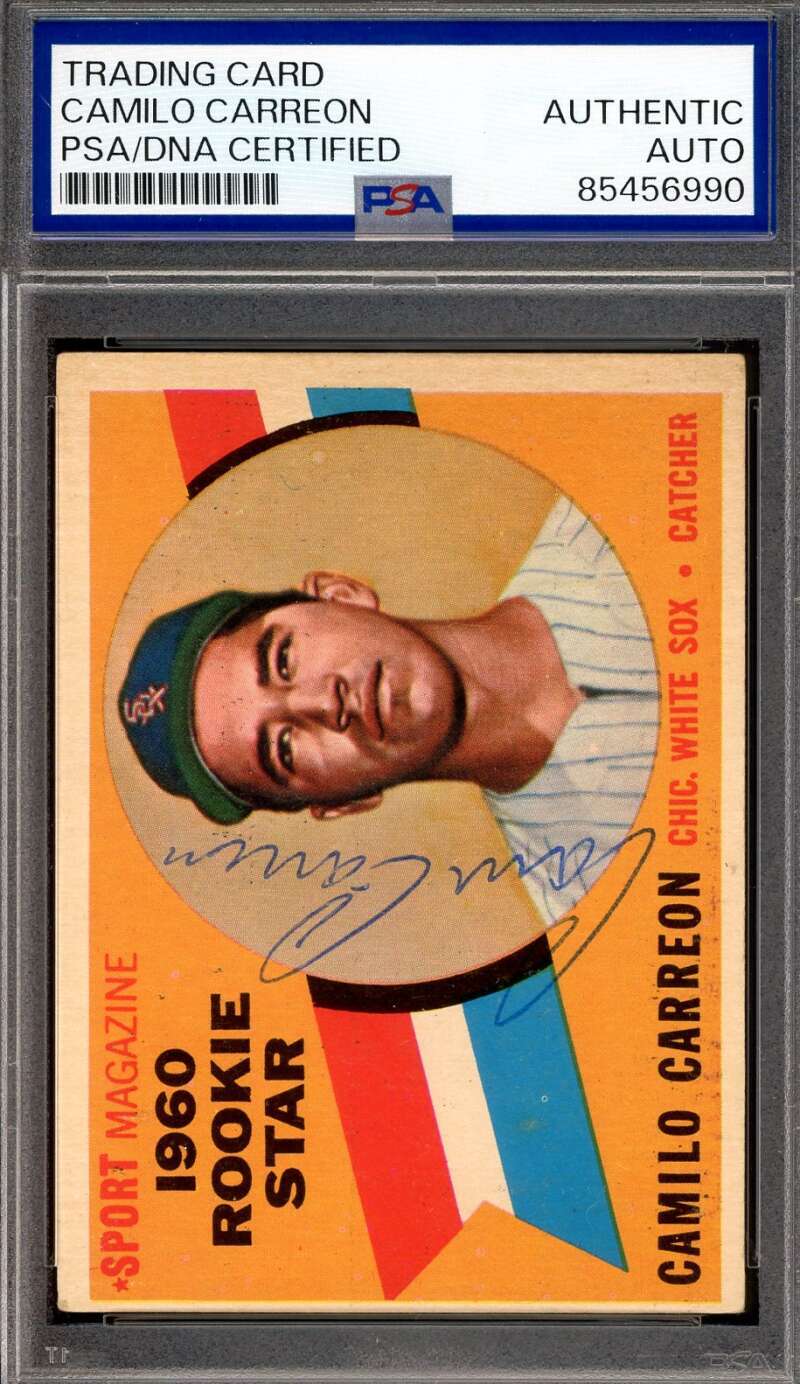 Camilo Carreon PSA DNA Vintage Signed 1960 Topps Rookie Autograph