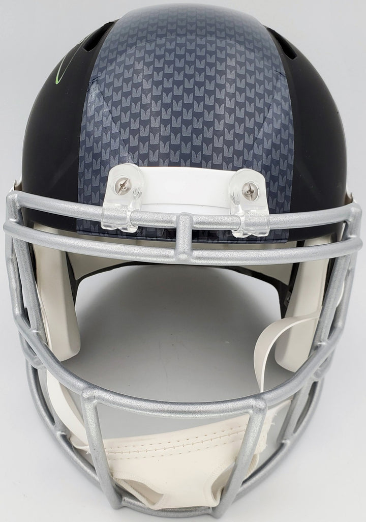 Russell Wilson Signed Seahawks Matte Black Speed Full Size Replica Helmet In