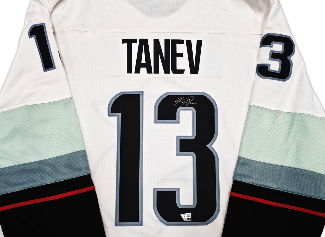Seattle Kraken Brandon Tanev Signed White Fanatics Jersey Size XL Fanatics Holo