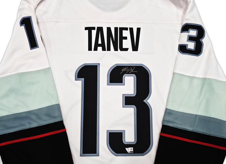 Seattle Kraken Brandon Tanev Signed White Fanatics Jersey Size XL Fanatics Holo