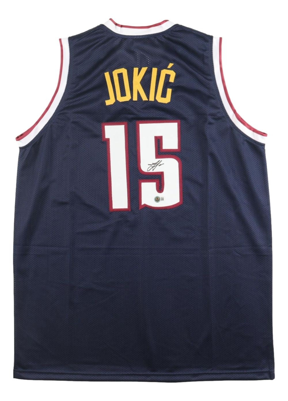 Nikola Jokic Denver Signed Navy Basketball Jersey BAS