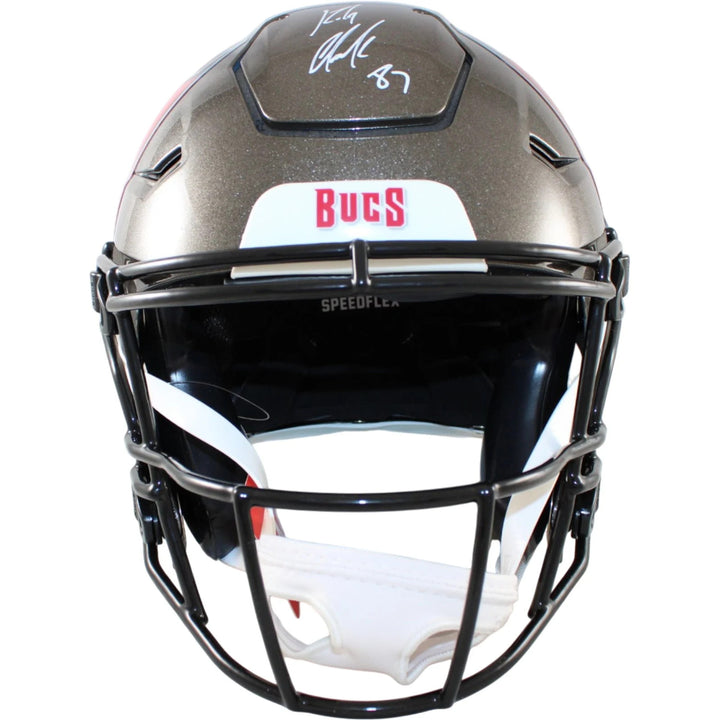 Rob Gronkowski Autographed Tampa Bay Buccaneers SpeedFlex Helmet Beckett W 58334