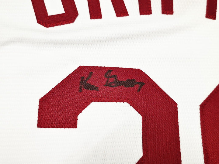 Reds Ken Griffey Sr. Auto White Nike Cooperstown Collection Jersey Large Beckett