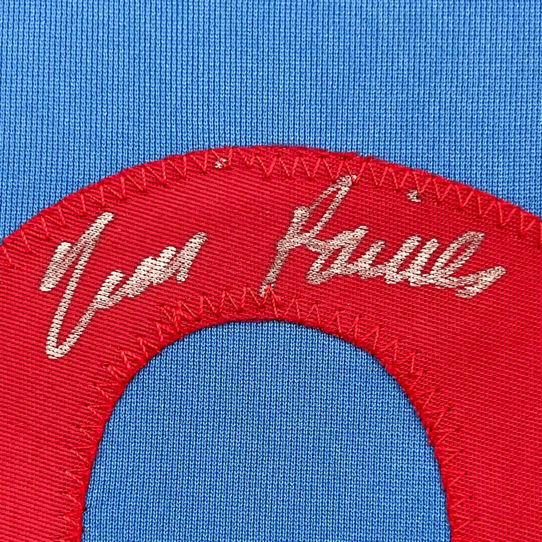 FRAMED Autographed/Signed TIM RAINES 33x42 Montreal Blue Jersey JSA COA