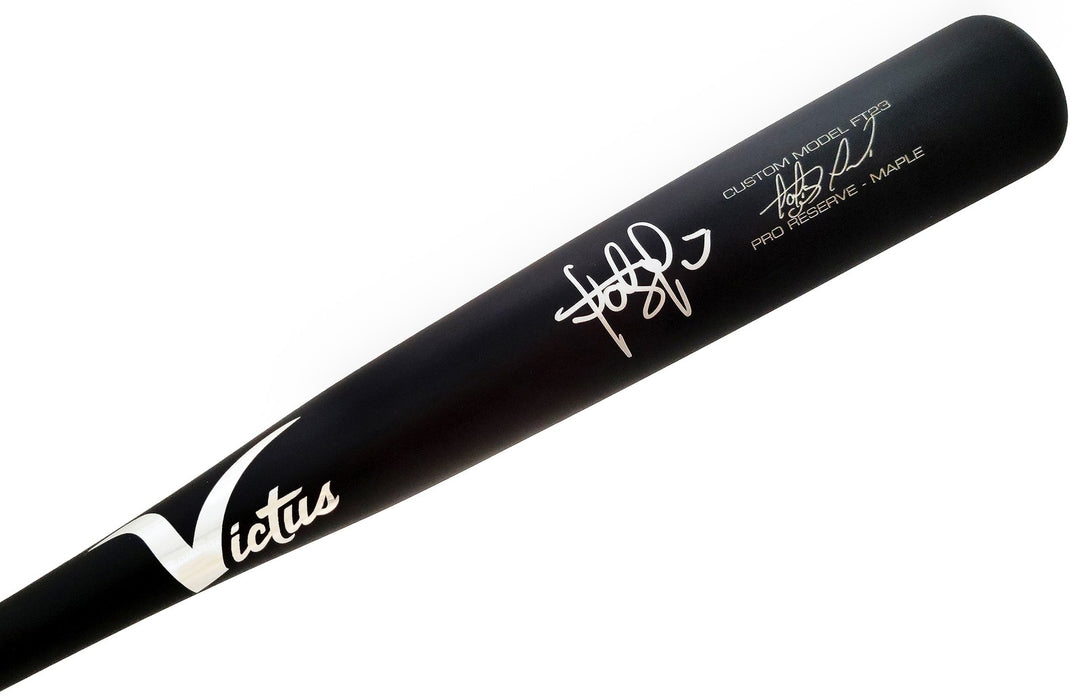 Fernando Tatis Jr Auto Matte Black Victus Player Model Bat Padres Marks Beckett