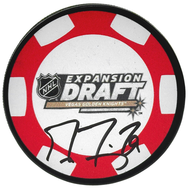 Marc-Andre Fleury Signed 2017 Expansion Draft Vegas Golden Knights Puck IGM COA
