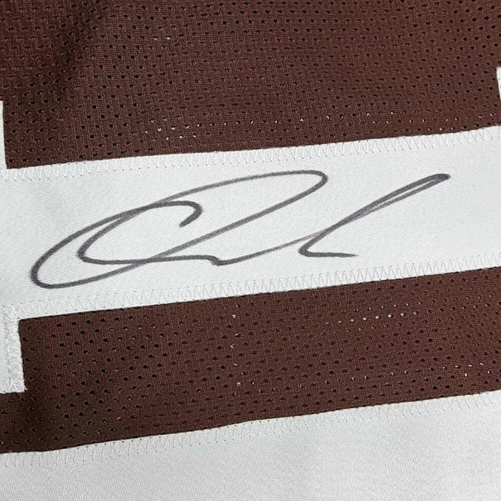 Framed Autographed/Signed Quinshon Judkins 35x39 Cleveland Brown Jersey BAS COA