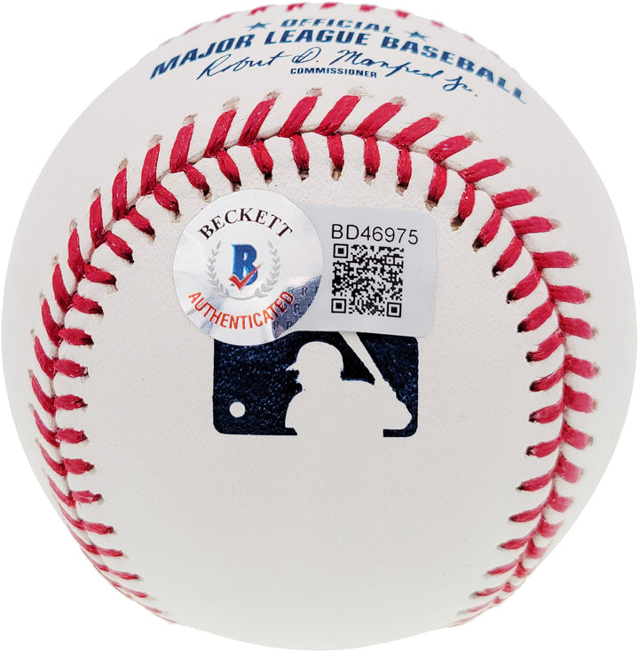 Nolan Ryan Signed Official MLB Baseball Texas Rangers Beckett BAS