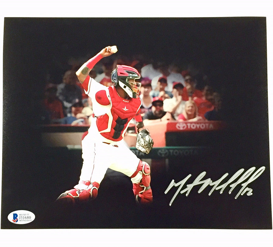 MARTIN MALDONADO Autograph ANGELS Signed 8x10 Photo A w/ Beckett Witness BAS COA