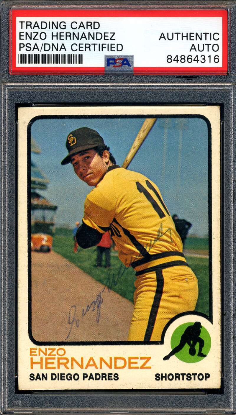 Enzo Hernandez PSA DNA Signed 1973 Topps Autograph