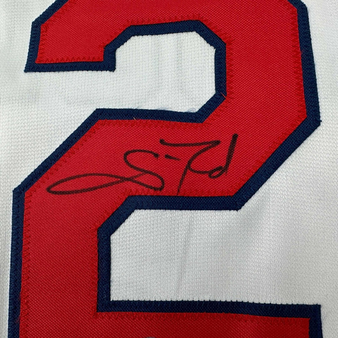 Autographed/Signed Scott Rolen St. Louis White Jersey Beckett BAS COA