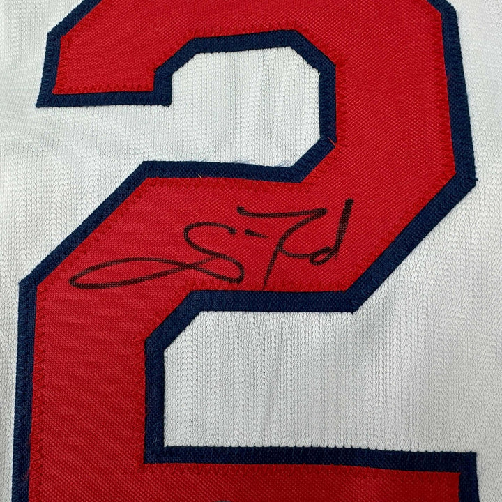 Autographed/Signed Scott Rolen St. Louis White Jersey Beckett BAS COA