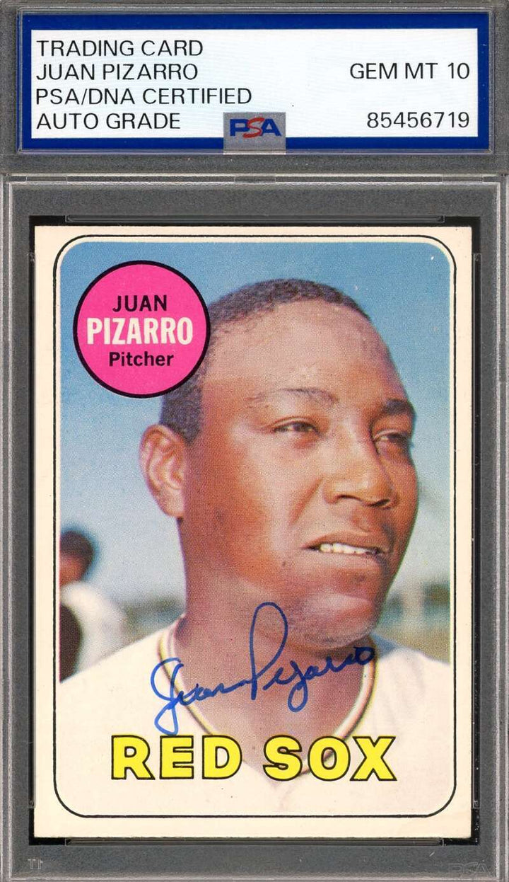 Juan Pizarro Gem Mint 10 PSA DNA Signed 1969 Topps Autograph
