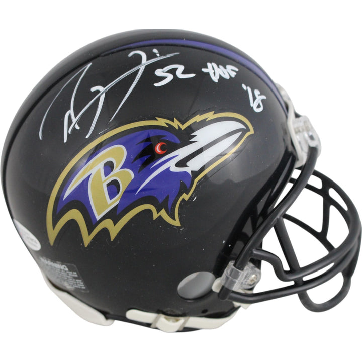 Ray Lewis Autographed/Signed Baltimore Ravens Mini Helmet HOF BAS 27182