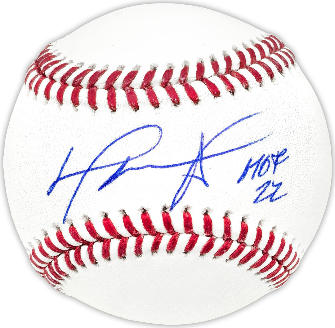 David Ortiz Autographed Signed MLB Baseball Boston Red Sox "HOF 22" Beckett Wit