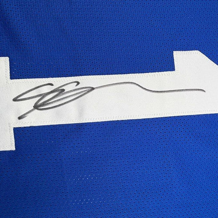 Framed Autographed/Signed Ahmad Sauce Gardner 35x39 Indianapolis Jersey BAS COA