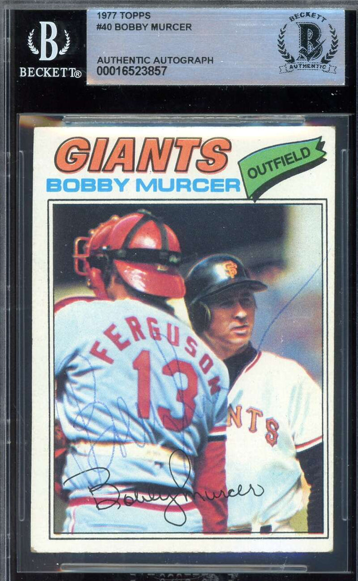 Bobby Murcer Beckett BAS Signed 1977 Topps Autograph