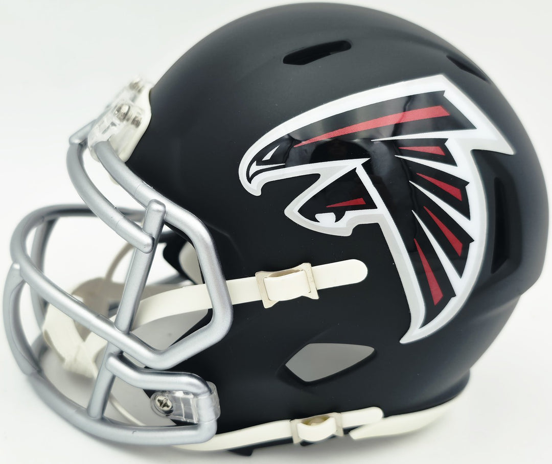 Michael Vick Signed Atlanta Falcons Black Speed Mini Helmet Beckett BAS Witness