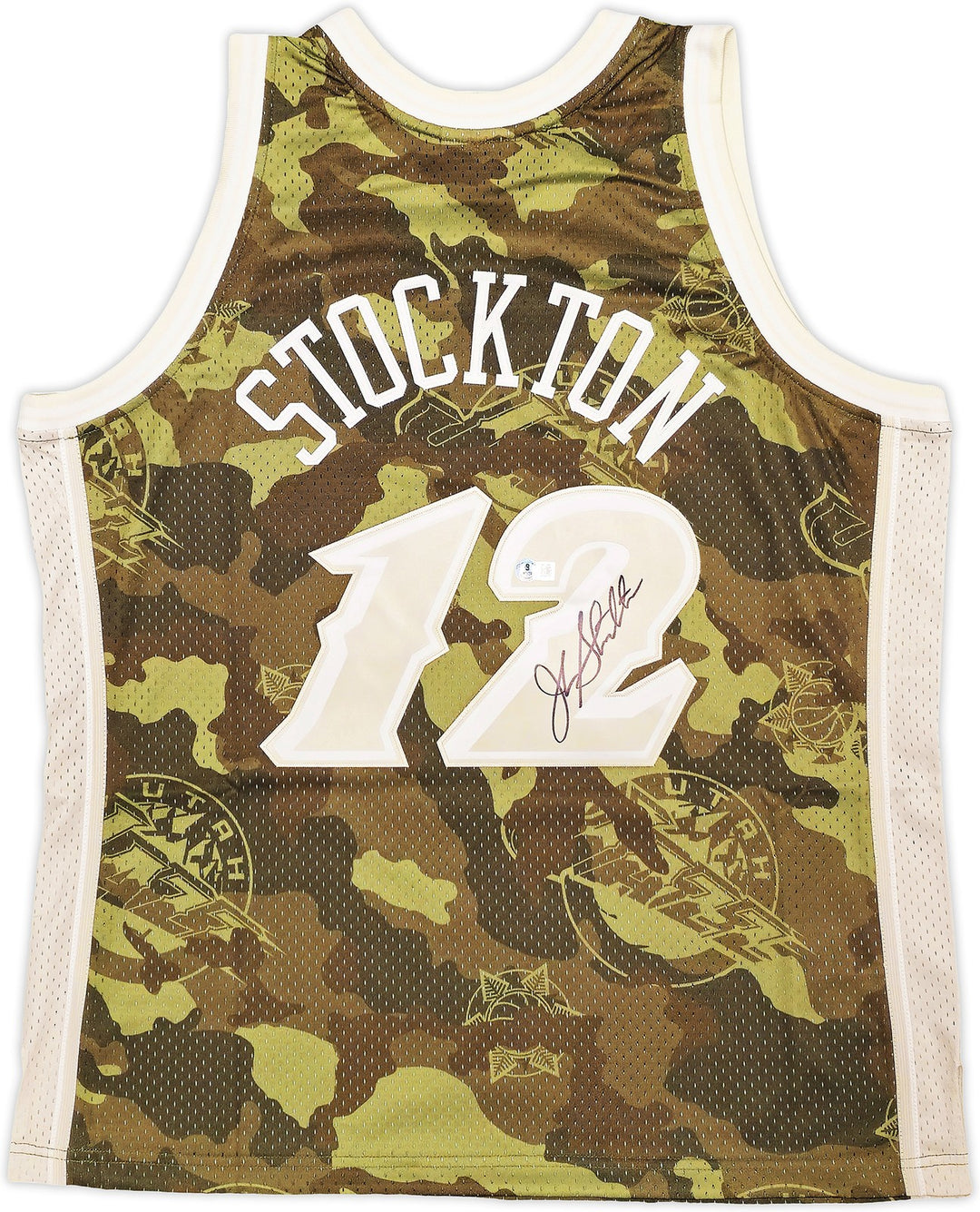 Jazz John Stockton Auto Green Auth Mitchell Ness 98 Swingman Ghost Jersey XL BAS