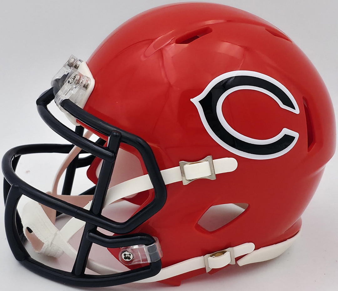 Devin Hester Signed Bears 2022 Alternate Orange Speed Mini Helmet Beckett Wit