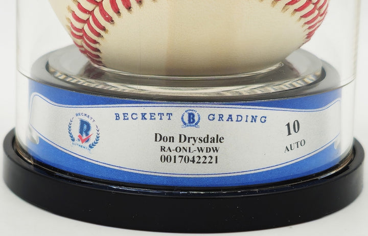 Don Drysdale Signed NL Baseball Los Angeles Dodgers Auto GM 10 Beckett #17042221