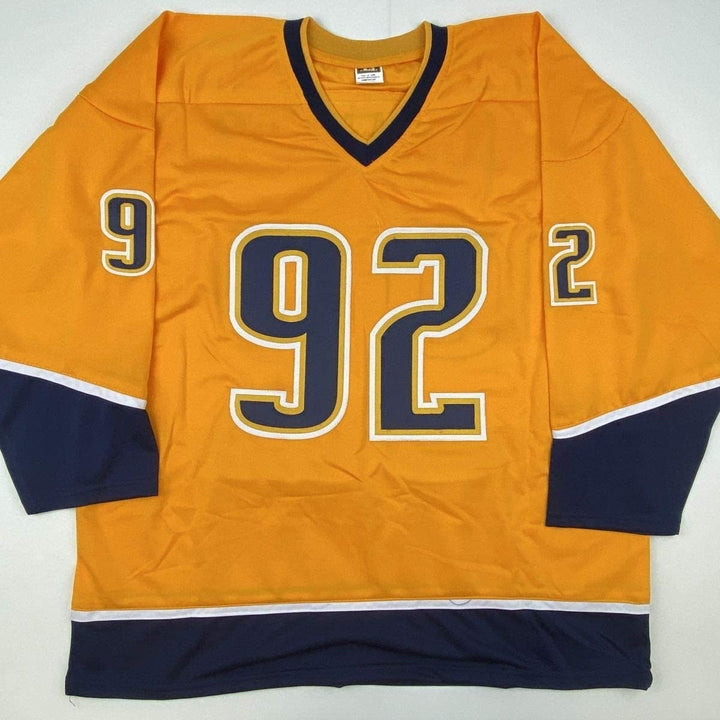 Autographed/Signed RYAN JOHANSEN Nashville Yellow Jersey PSA/DNA COA Auto