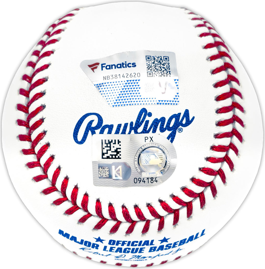 Wyatt Langford Autographed Signed MLB Baseball Texas Rangers Fanatics & MLB Holo