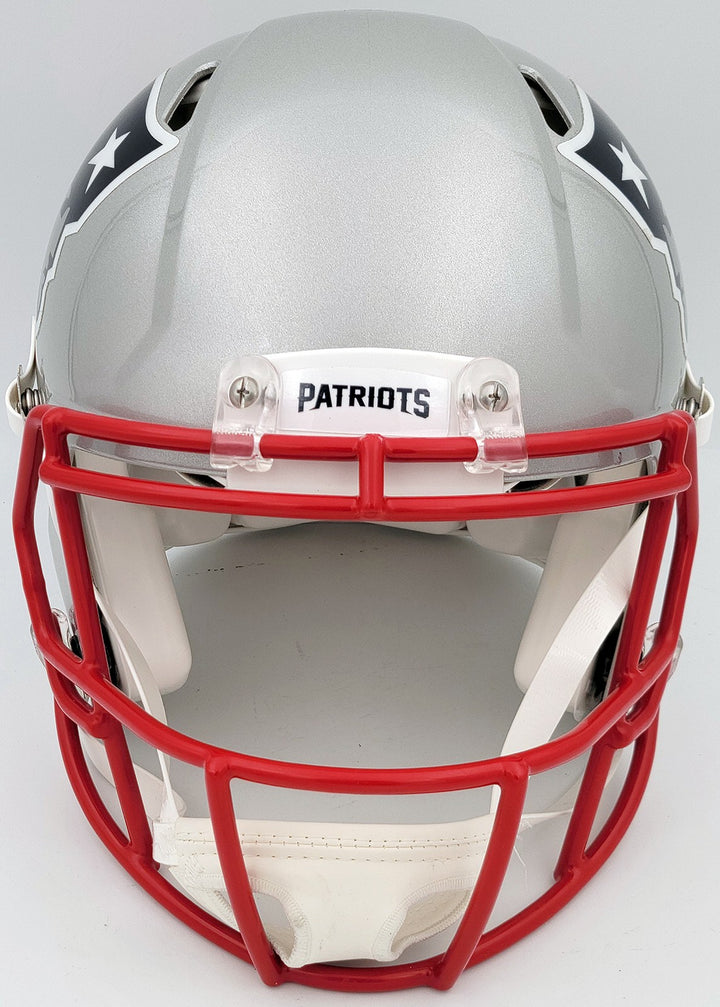 Tom Brady Signed Patriots Silver Full Size Authentic Speed Helmet Fanatics Holo