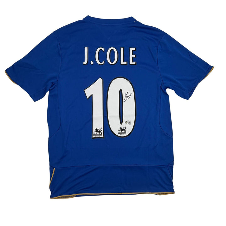 Autographed/Signed Joe Cole Chelsea FC Blue Soccer Jersey Beckett BAS COA