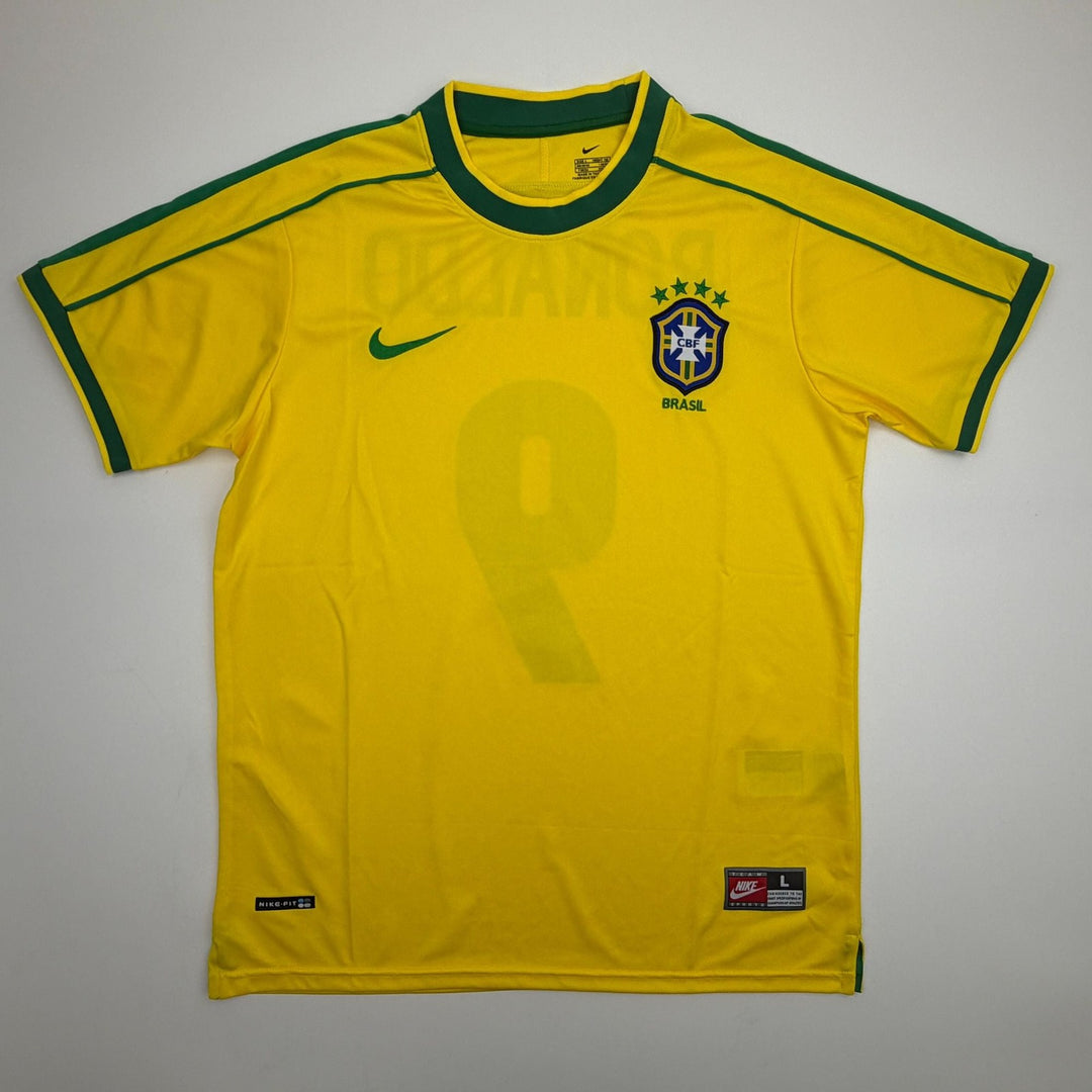 Autographed/Signed Ronaldo Nazario Brazil Yellow Jersey Beckett BAS COA #2
