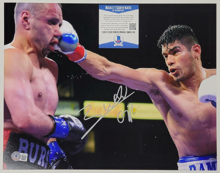 Gilberto Ramirez "Zurdo" signed 11x14 Photo WBO Boxing Champ (L) Beckett BAS COA