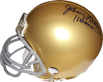 Johnny Lattner signed Notre Dame Fighting Irish Mini Helmet Heisman '53-JSA Holo