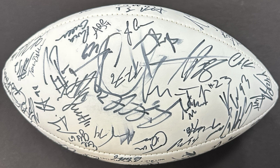 2008 Pro Bowl Team Signed NFL Football Adrian Peterson Tony Romo 40 + Auto Coa