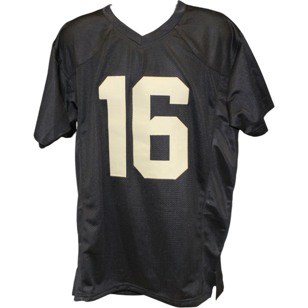 Aidan O'Connell Autographed College Style XL Black Jersey Beckett Witness 53239