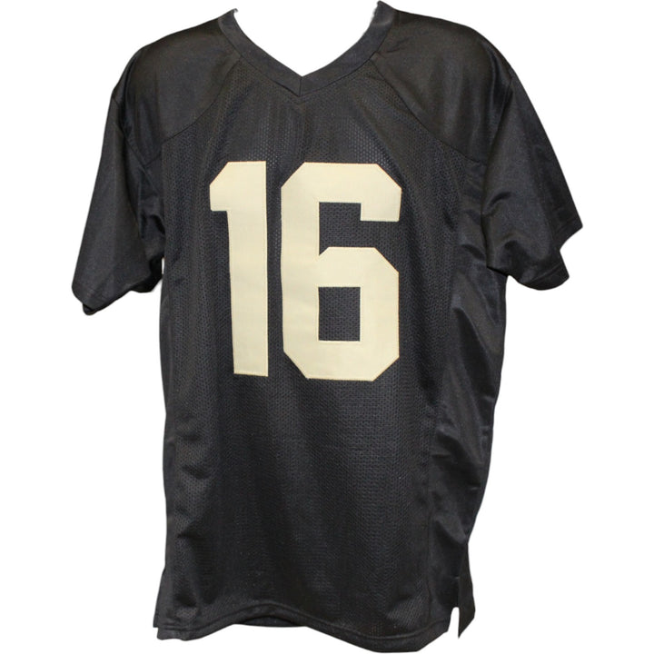 Aidan O'Connell Autographed College Style XL Black Jersey Beckett Witness 53239