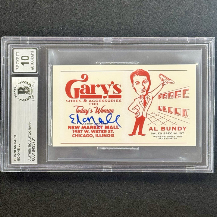 Ed O'Neill signed Al Bundy prop business card Married with Children~ BAS 10 Auto