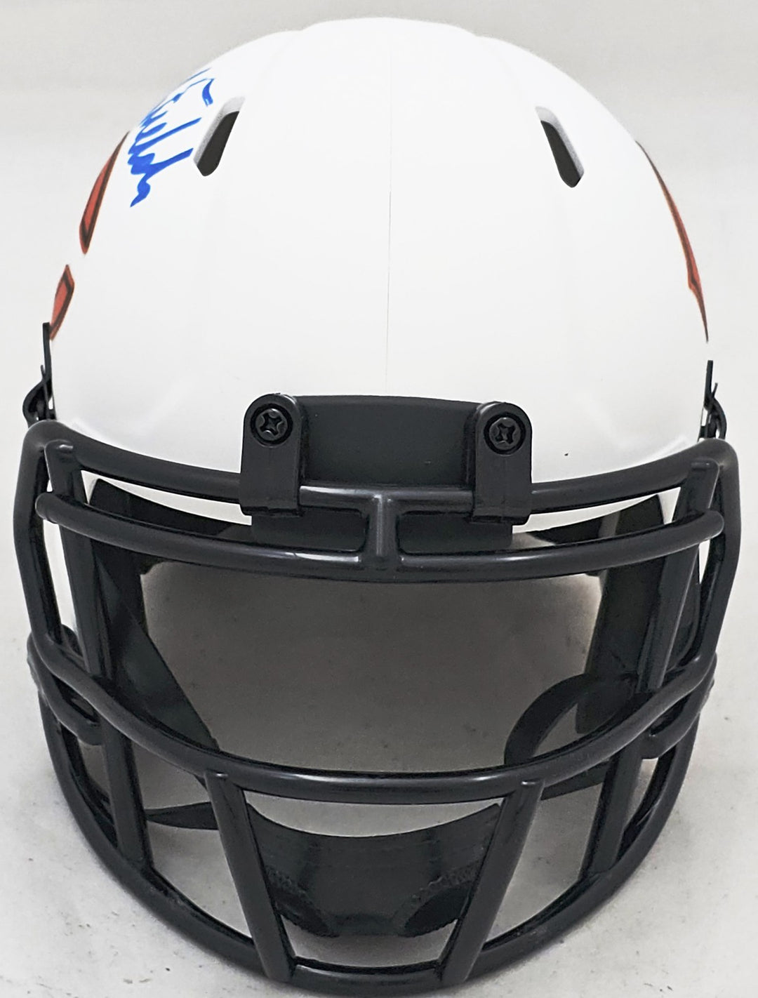 Justin Fields Signed Chicago Bears Lunar Eclipse White Speed Mini Helmet Beckett