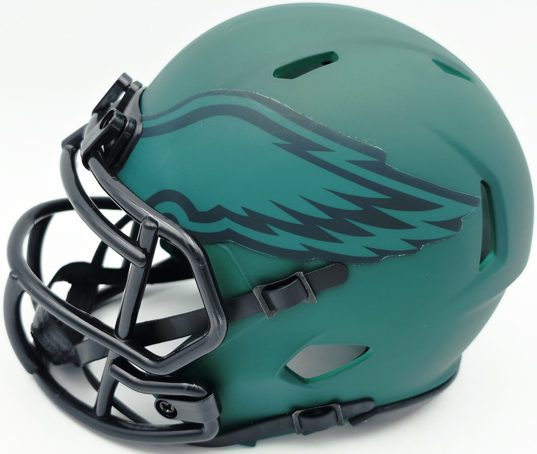 Eric Allen Signed Philadelphia Eagles Rave Green Speed Mini Helmet Beckett