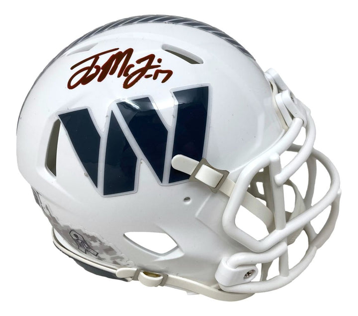 Terry McLaurin Signed Washington Commanders Salute Service Mini Speed Helmet BAS