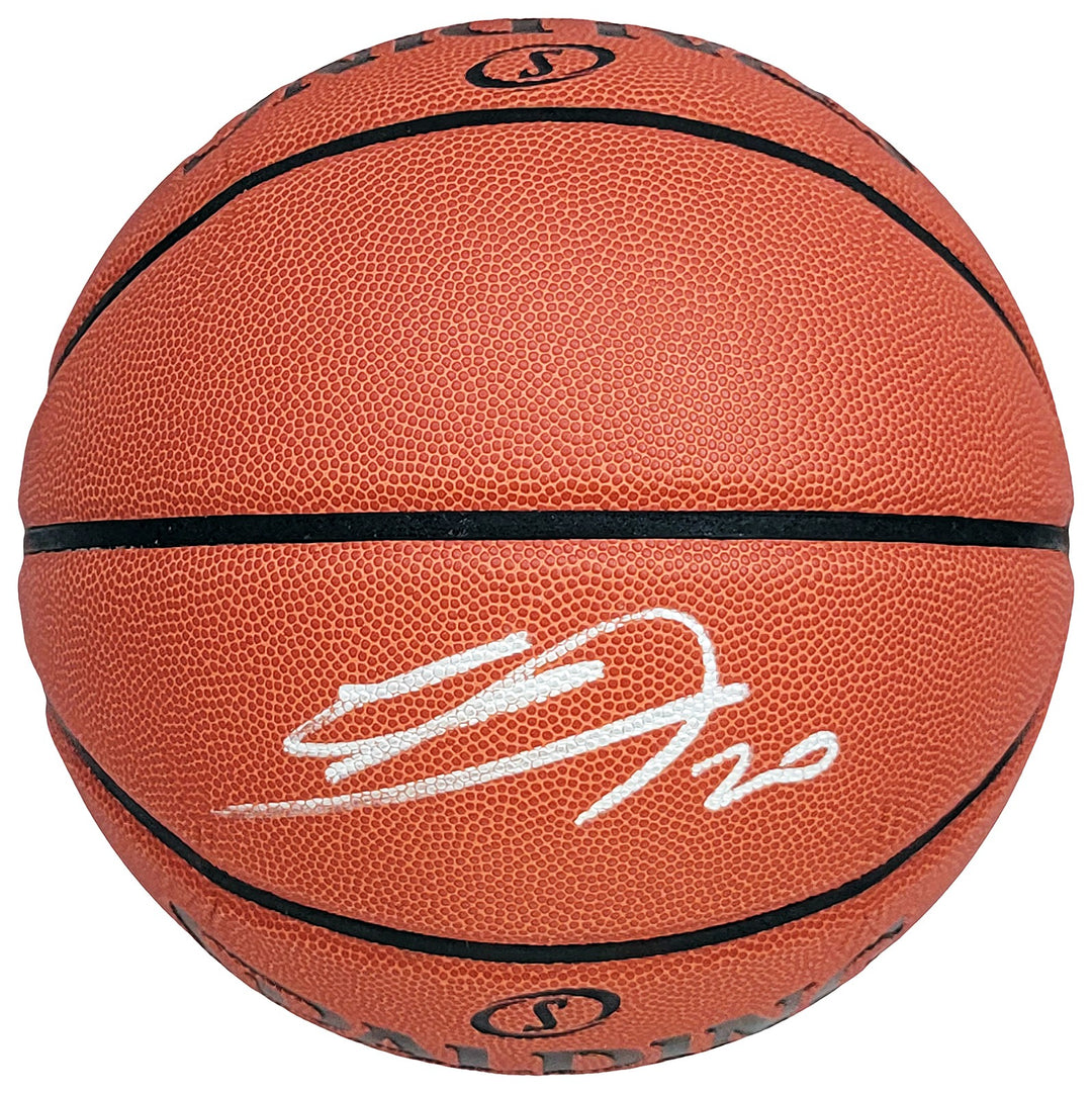 Manu Ginobili Signed Official Spalding Sig Series Basketball Spurs Beckett Wit